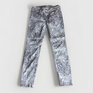 WHBM Snake Print Skinny Ankle Pants Size 2 • Stretch Snakeskin Print Trousers